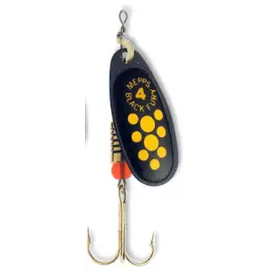 Mepps Black Fury Spinner i Sort / Gul str. 4