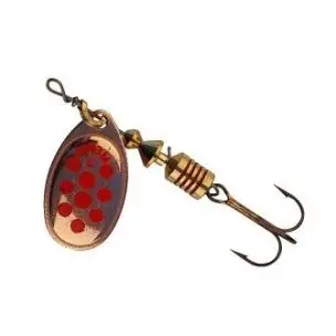 Mepps Aglia Spinner i Kobber / Rød str. 2