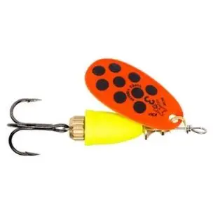 Vibrax Mid Depth Blue Fox Hot Orange / Sort Super Spinner - Str. 3