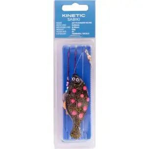 Kinetic Sabiki Fladfisk Forfang  60 gram  sort/røde prikker