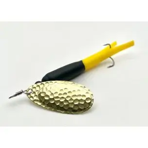 KarlK Kondomspinner Upstream  Sort/Gul m/messingblad